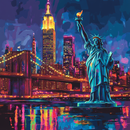 New York City: Iconic Skyline with Statue of Liberty & Empire State Building Phone Case