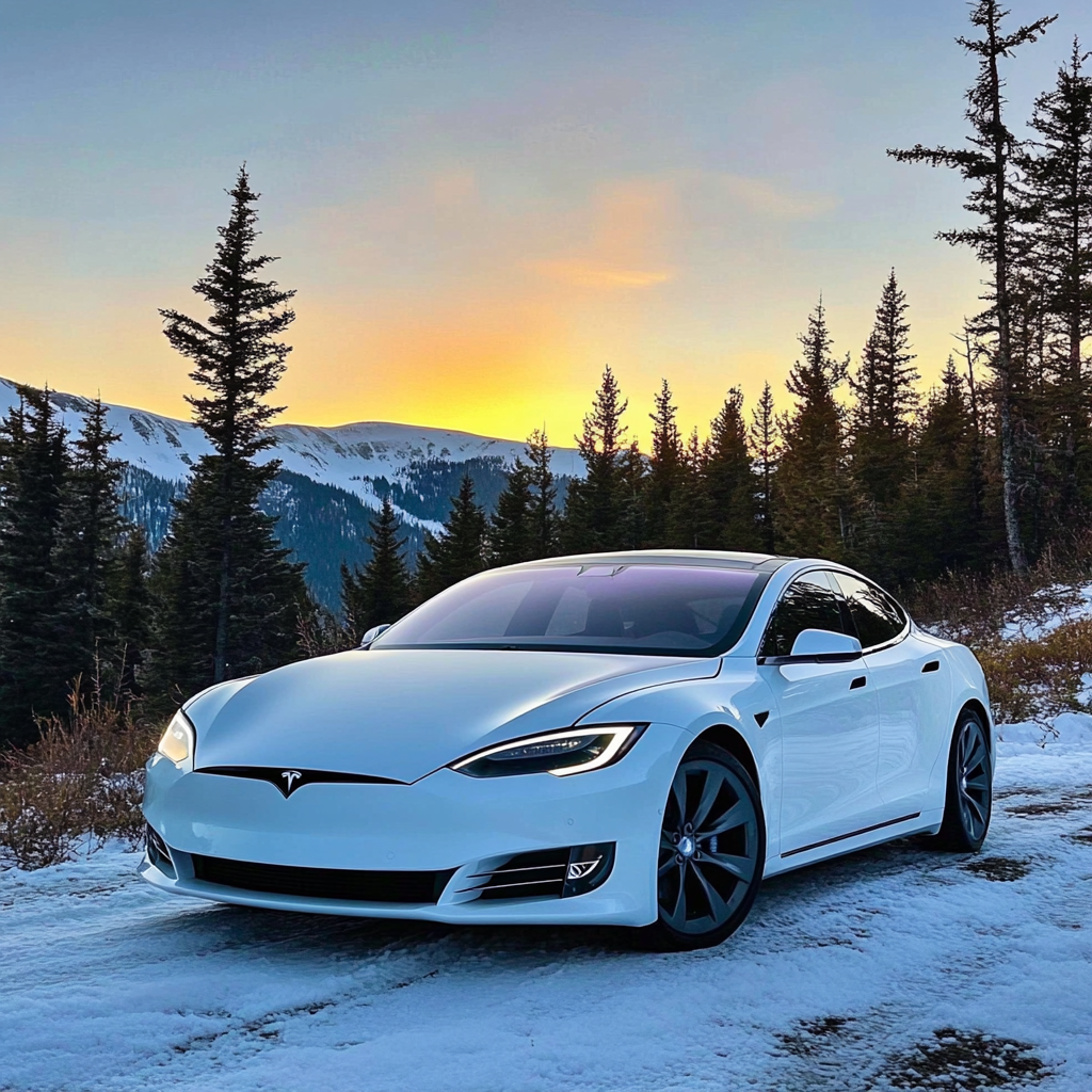 Tesla Model-Snow Drift Phone Case