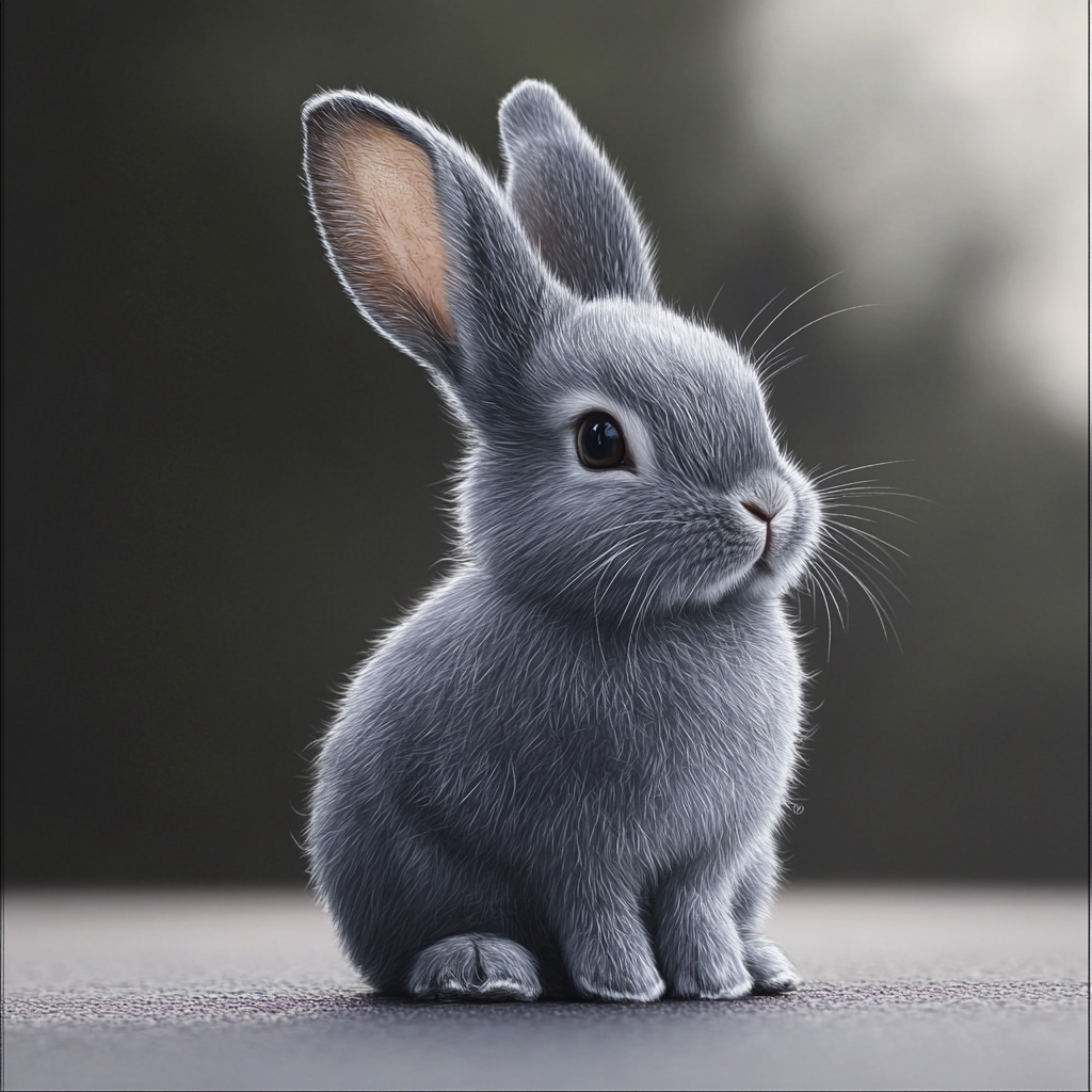 Whimsical Gray Bunny Charm Phone Case